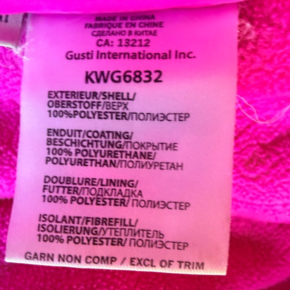 Kamik Girls Snow Coat Size 5 Insulated Hooded Ski Jacket - navy & pink - Picture 3 of 16